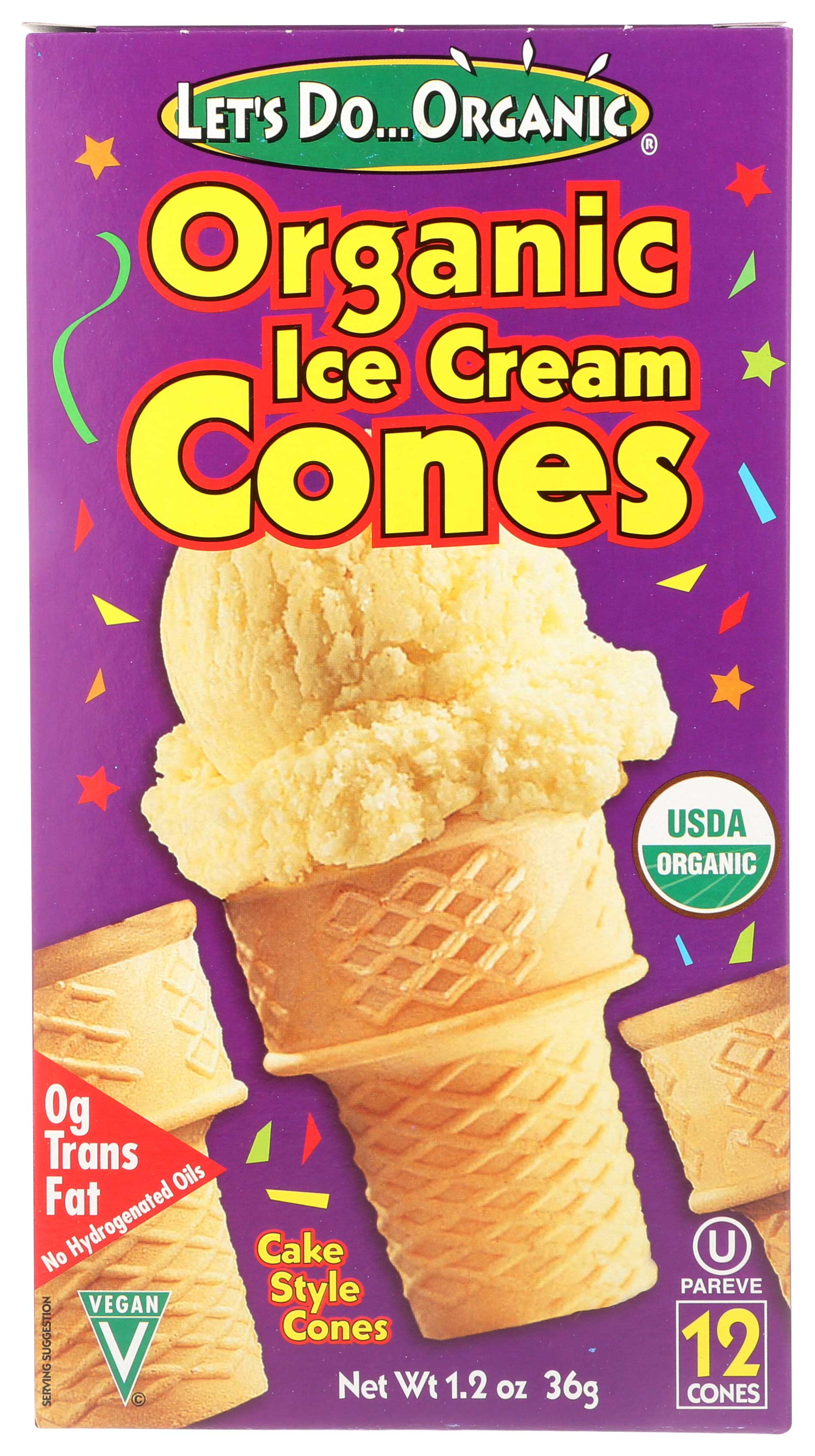Let's Do Organic Ice Cream Cones Case FoodServiceDirect