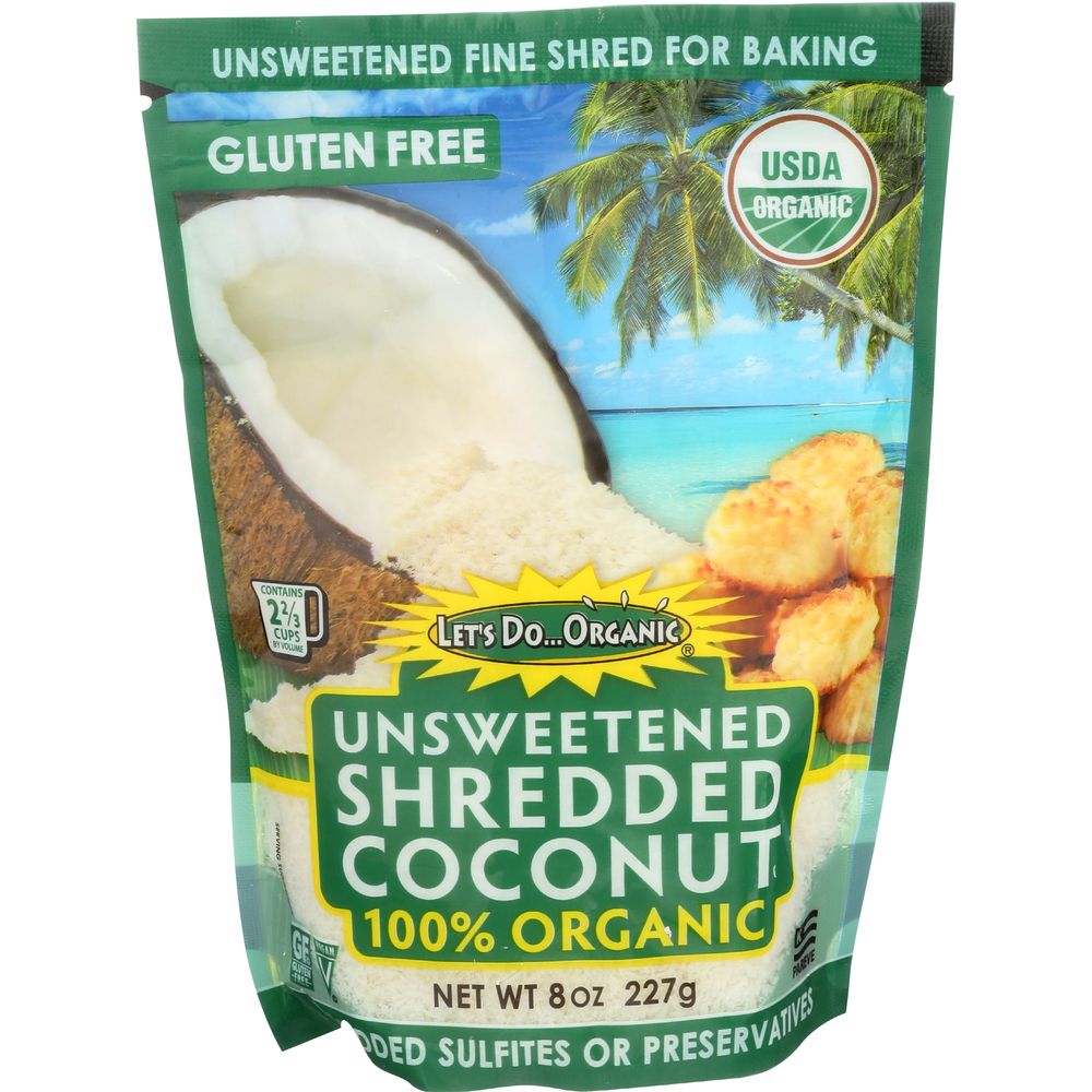 Edward & Sons Organic Shredded Coconut, 8 Ounce -- 12 Per Case