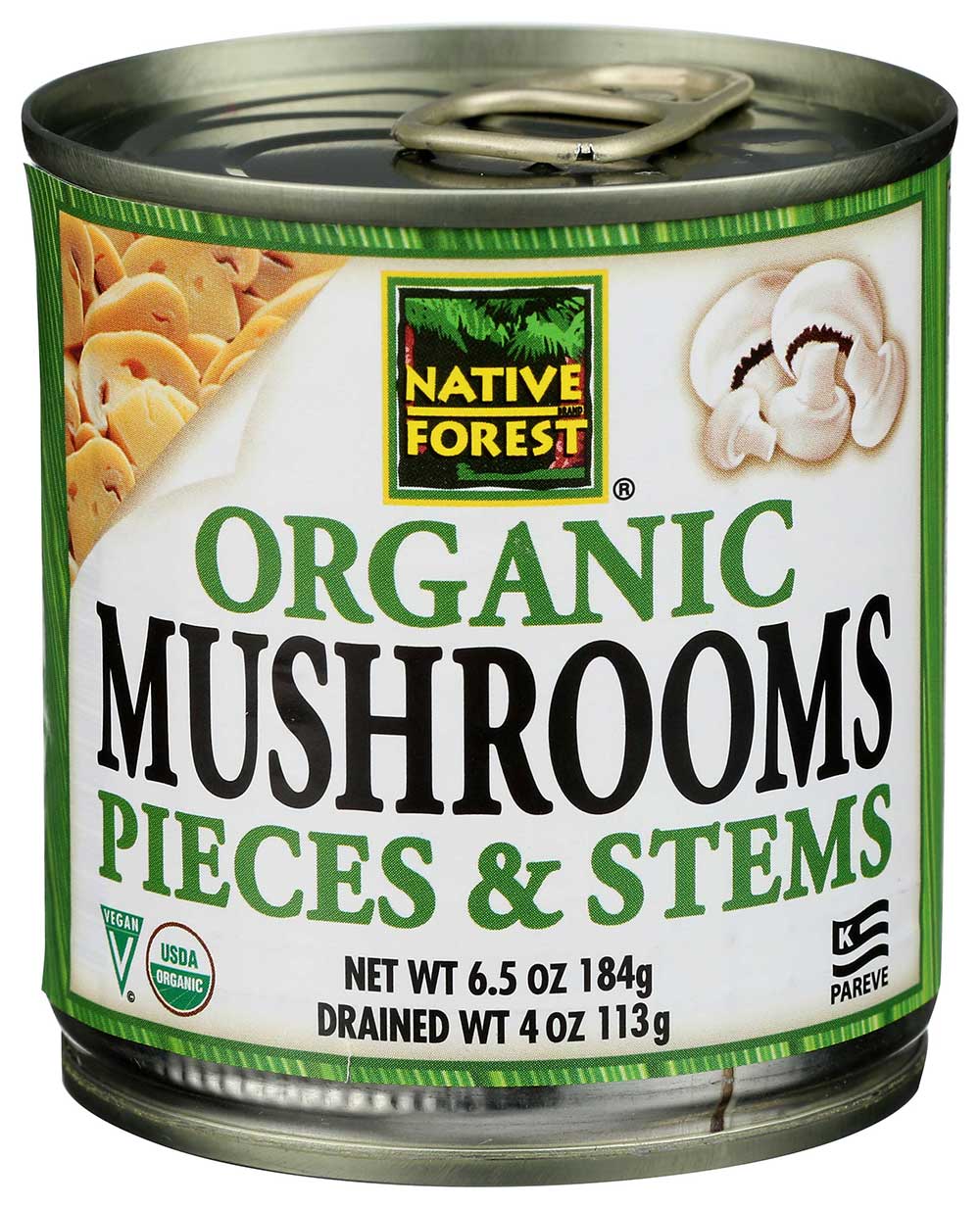 Native Forest Organic Mushroom Piece And Stem, 7 Ounce -- 12 Per Case