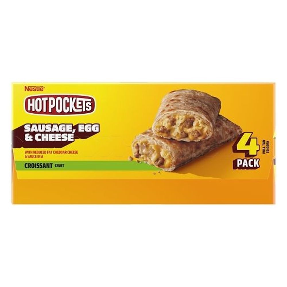 Hot Pocket Sausage Egg and Cheese Croissant Crust Sandwich, 17 Ounce -- 4 per case