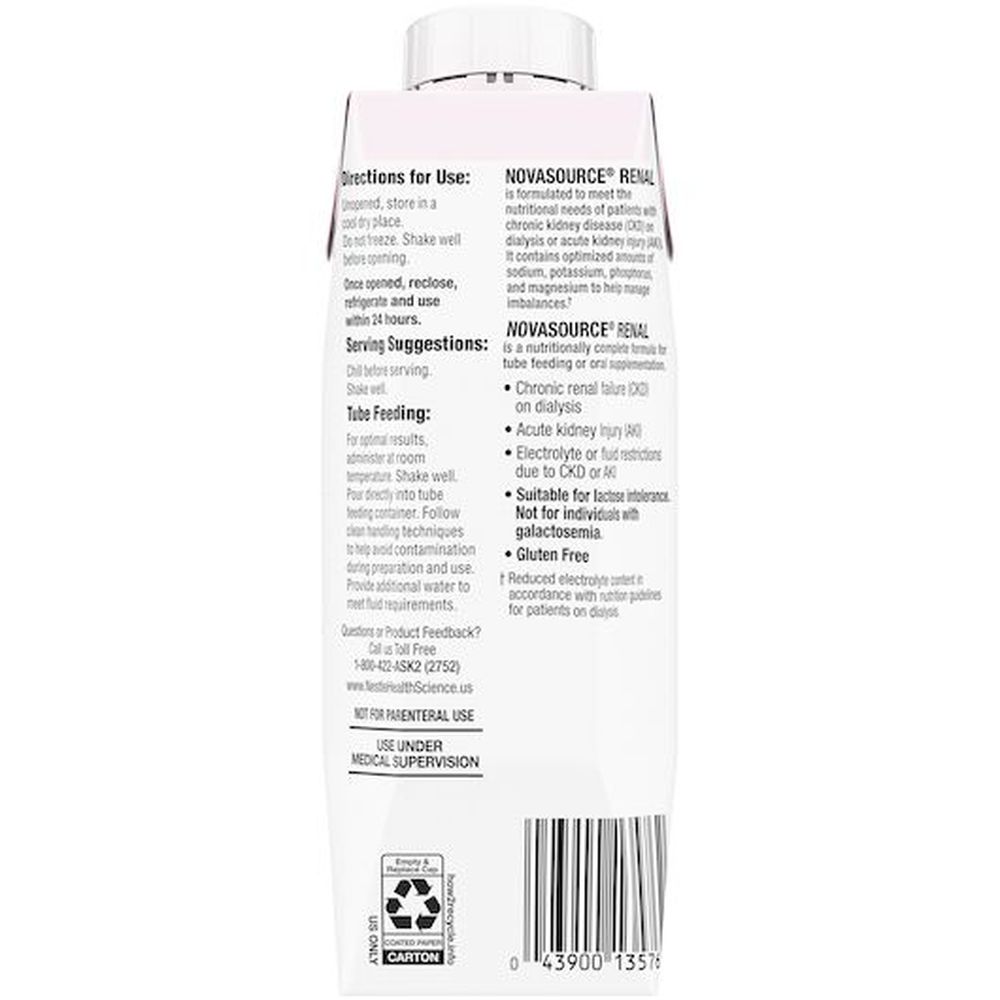 Novasource Renal Strawberry Formula, 8.01 Fluid Ounce -- 24 Per Case