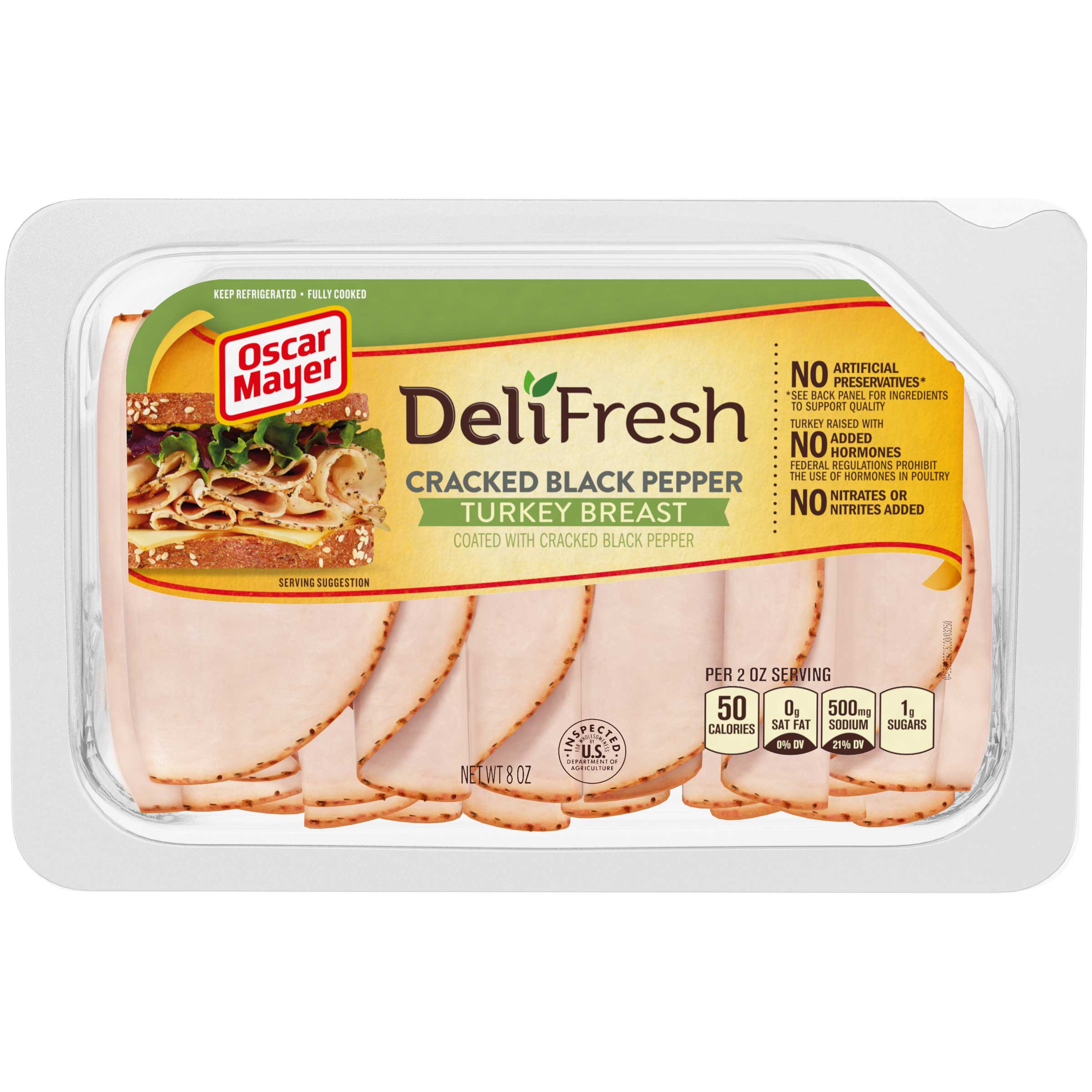 Oscar Mayer Delifresh Cracked Black Pepper Turkey Breast, 8