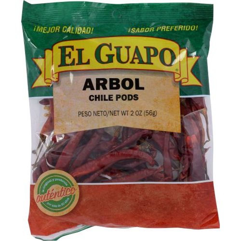 El Guapo Whole Arbol Chili Pods, 2 Ounce -- 12 Per Case
