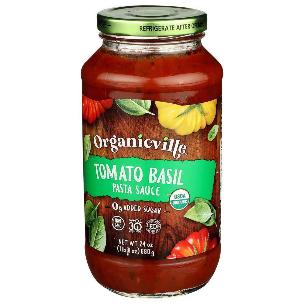 Organicville Organic Tomato Basil Pasta Sauce, 24 Ounce -- 6 Per Case