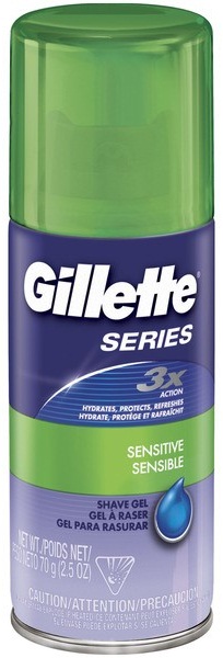 Gillette Sensitive Skin Shave Gel, 2.5 Ounce -- 24 Per Case
