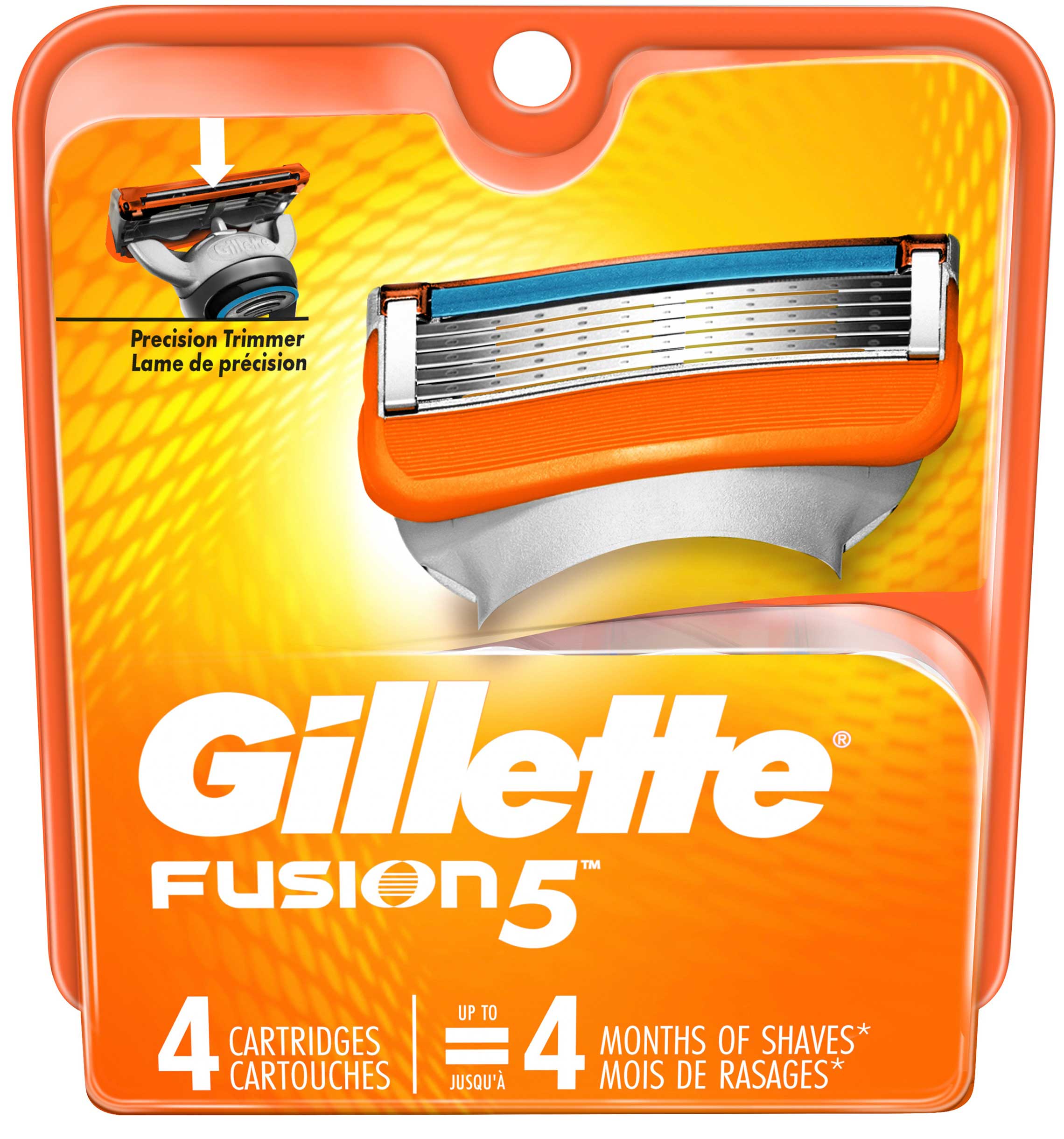 Gillette Fusion5 Base Power Cartridge, 4 Count -- 48 Per Case