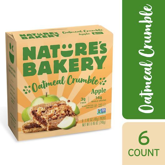 Nature's Bakery Apple Oatmeal Crumble Bar, 8.46 Ounce -- 6 Per Case