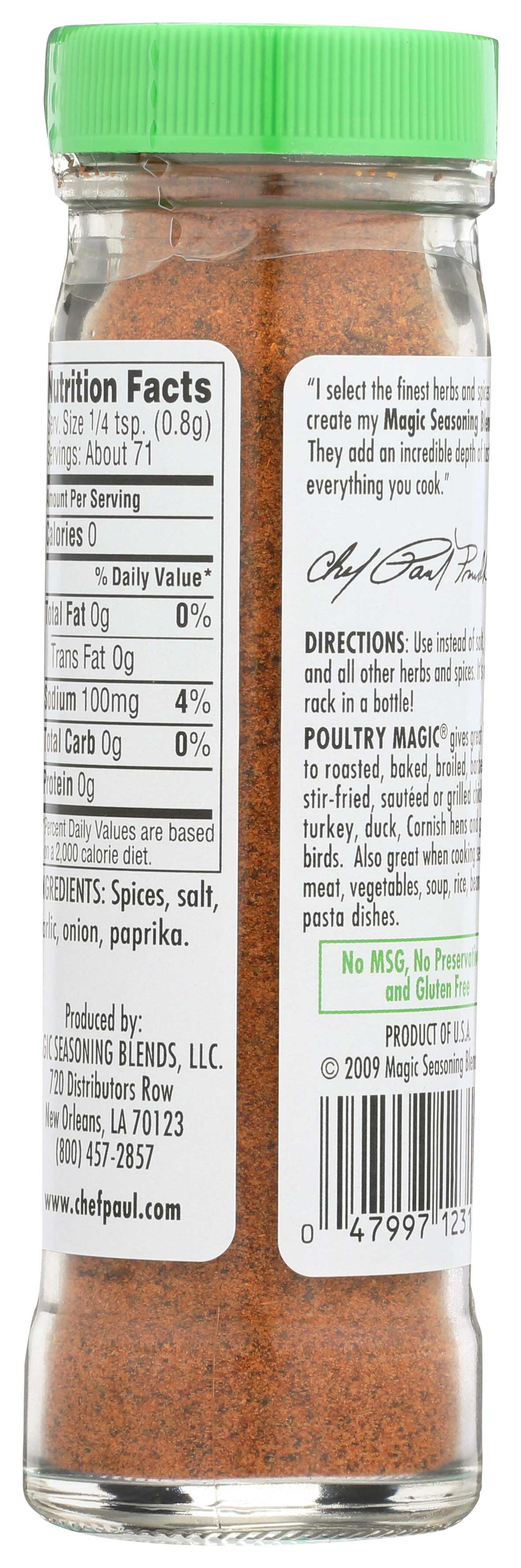 Chef Paul Prudhomme s Magic Seasoning Blends Poultry Magic Seasoning Case FoodServiceDirect