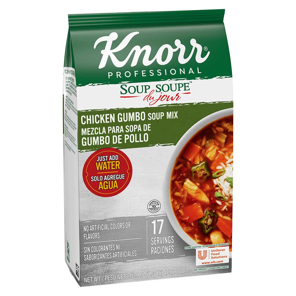 Knorr Professional Soup Du Jour Chicken Gumbo Soup Mix, 16.9 Ounce -- 1 Each