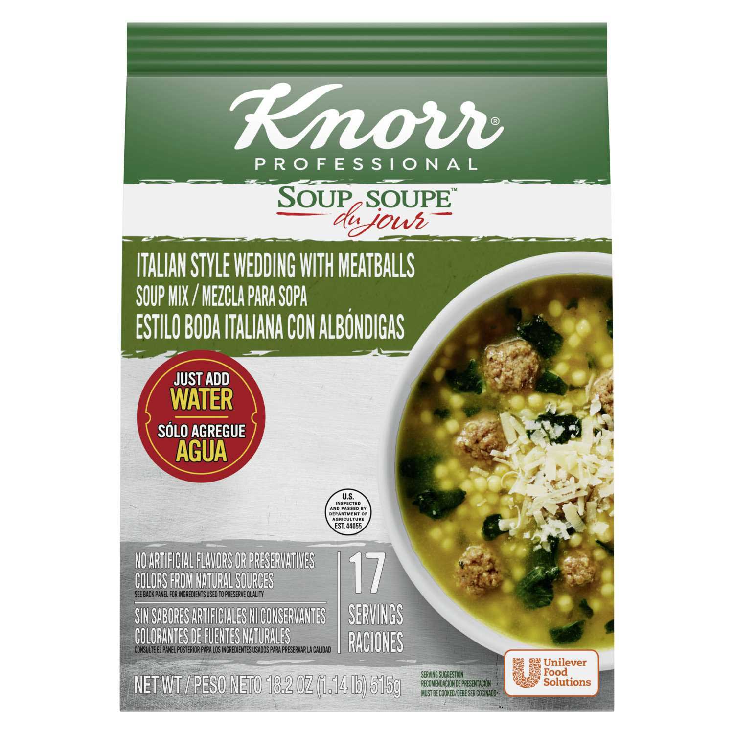 Knorr Professional Soup Du Jour Italian Style Wedding With Meatballs Soup Mix, 18.2 Ounce -- 1 Each