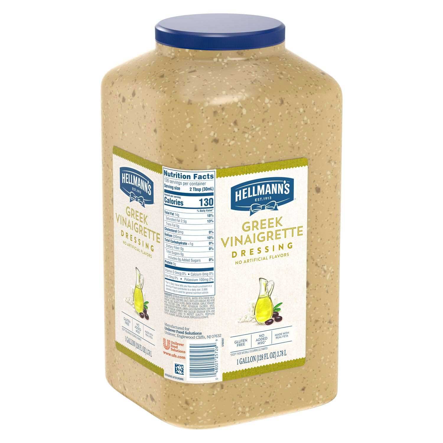 Hellmann's Greek Vinaigrette Salad Dressing Jug, 1 Gallon -- 1 Each