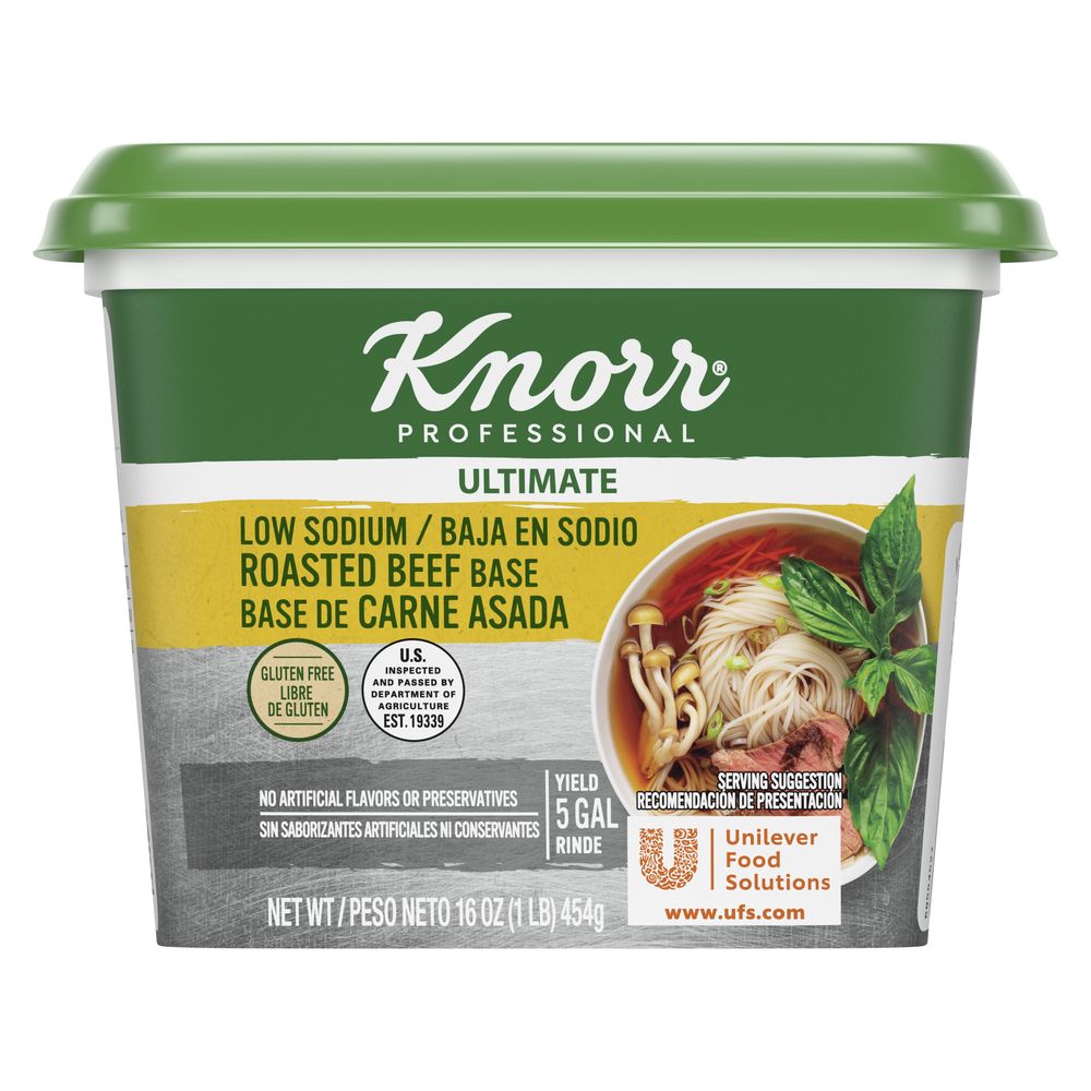 Knorr Professional Ultimate Low Sodium Beef Stock Base, 1 Pound -- 1 Each