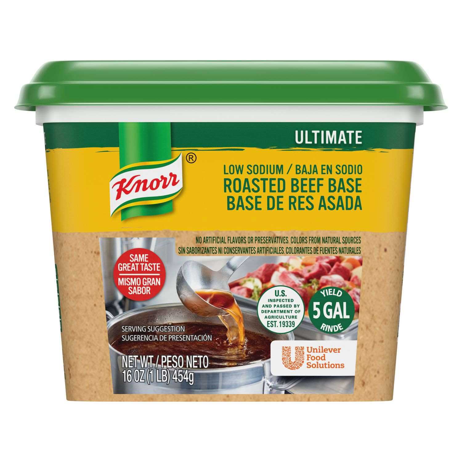 Single Knorr Professional Ultimate Low Sodium Beef Stock Base, 1 Pound