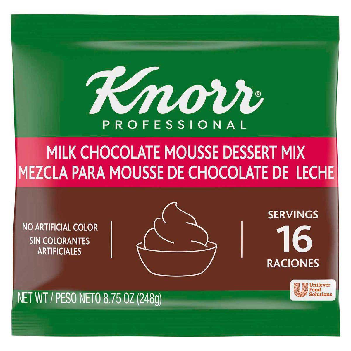 Knorr Professional Milk Chocolate Mousse Dessert Mix, 8.75 Ounce -- 1 Each