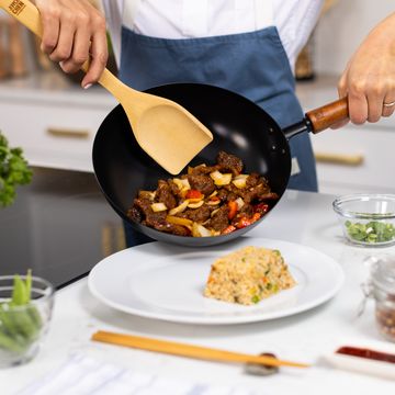 Joyce Chen Classic Series Carbon Steel Ceramic Nonstick Stir Fry Pan, 9.5 Inch