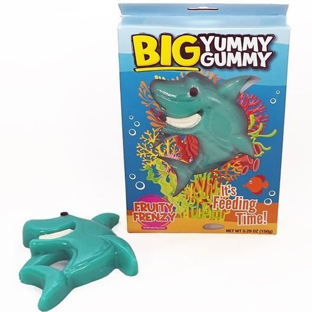 Big Yummy Gummy Fruity Frenzy Shark Gummy Candy, 5.29 Ounce -- 12 Per Case