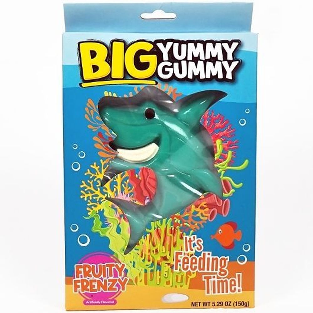 yummy Big Yummy Gummy Fruity Frenzy Shark Gummy Candy, 5.29 Ounce