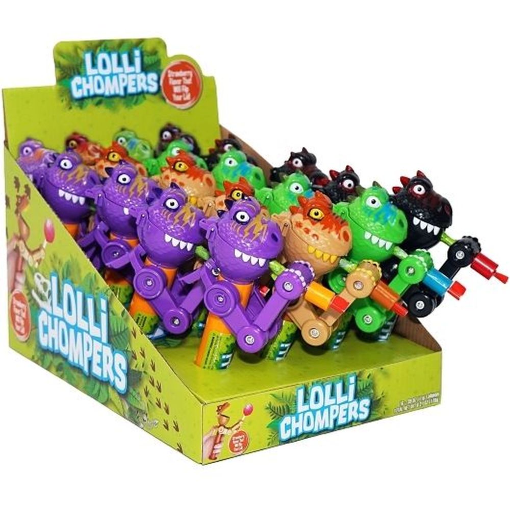 Lolli Chompers Strawberry Flavor Lollipop, 0.39 Ounce -- 4 Per Case