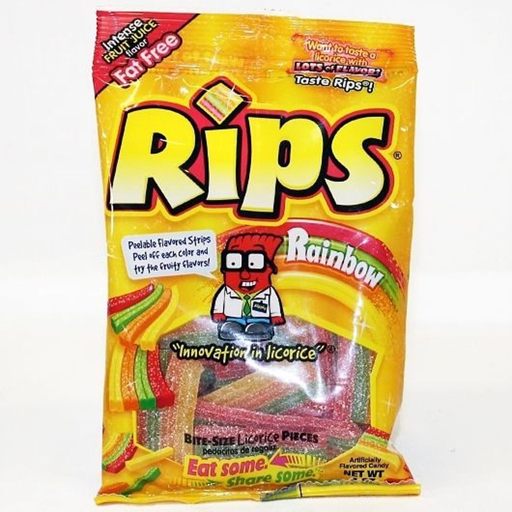 Rips Bite Size Rainbow Candy, 5.5 Ounce -- 12 Per Case