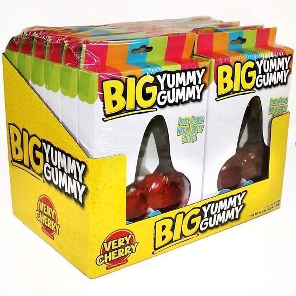 Big Yummy Gummy Very Cherry Gummy Candy - Display Carton, 12