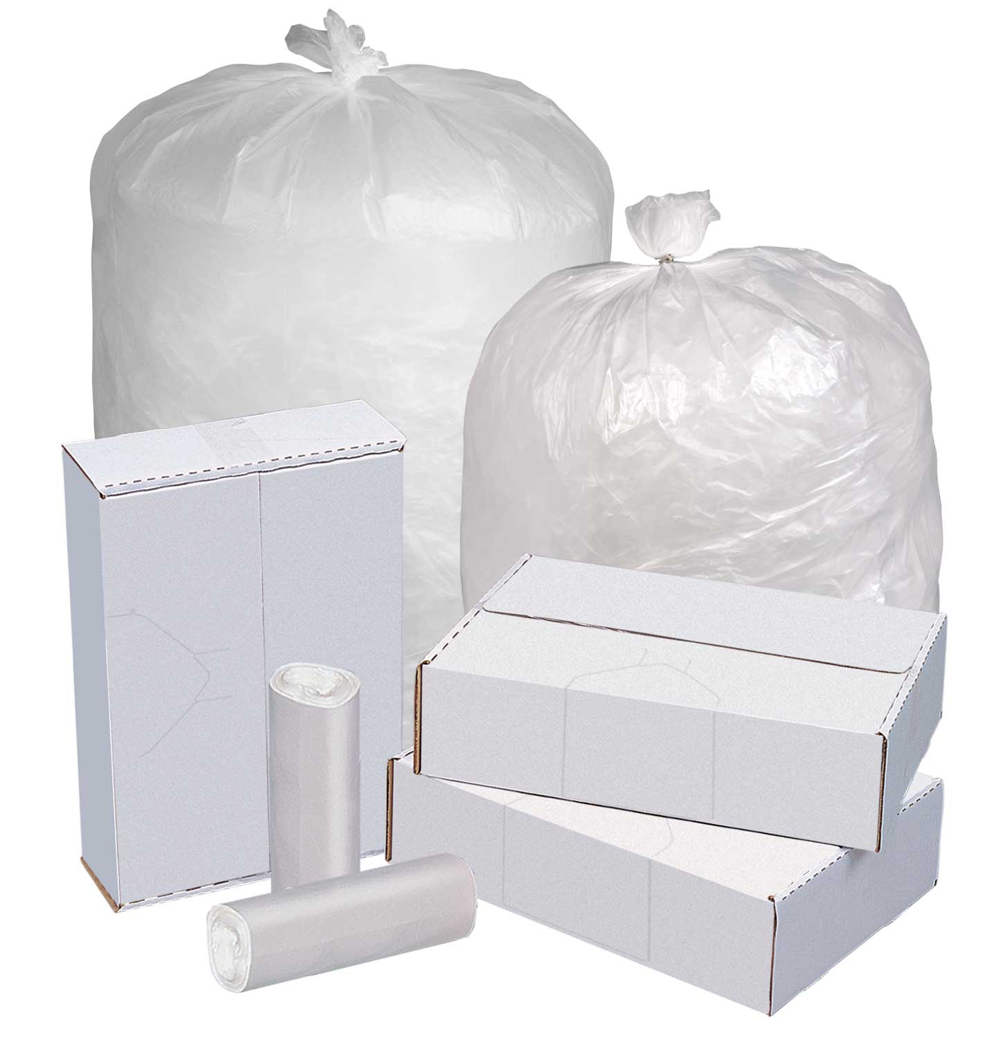 Pitt Plastics High Density Interleaved Natural Star 33 x 40 Narrow Base Can Liner -- 250 per case.