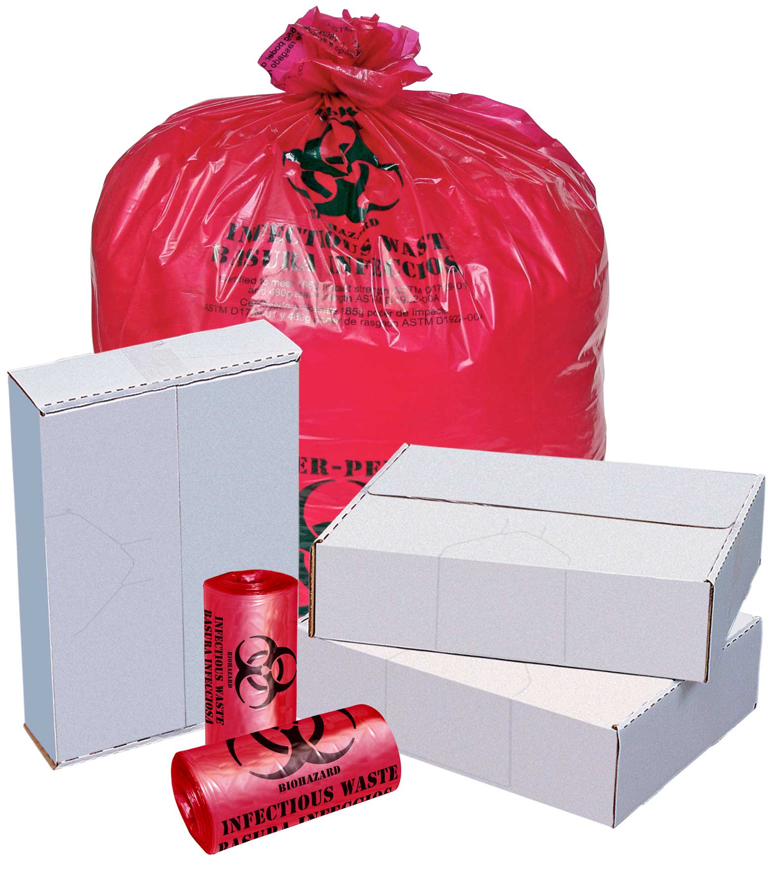 Pitt Plastics Red Perforated Low Density Isolation Can Liner 24 x 24 -- 250 per case.