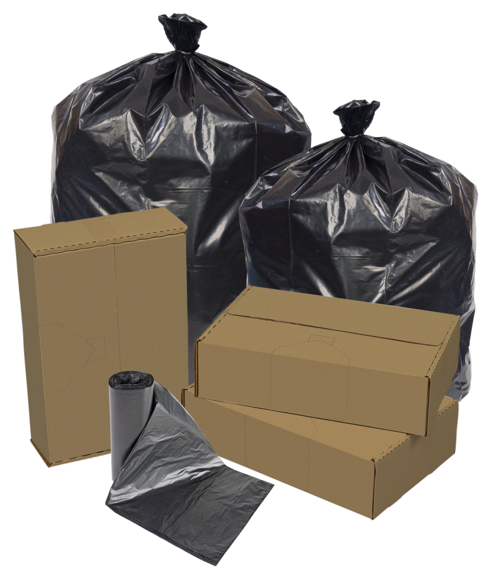 Eco-strong Can Liner Black Extra Extra Heavy Perforated 40x46 -- 100 Per Case