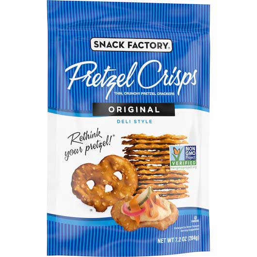 Snack Factory Original Pretzel Crisps, 7.2 Ounce -- 12 Per Case