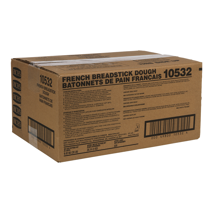 Rich's Products French Breadstick Dough, 1 Ounce -- 320 Per Case