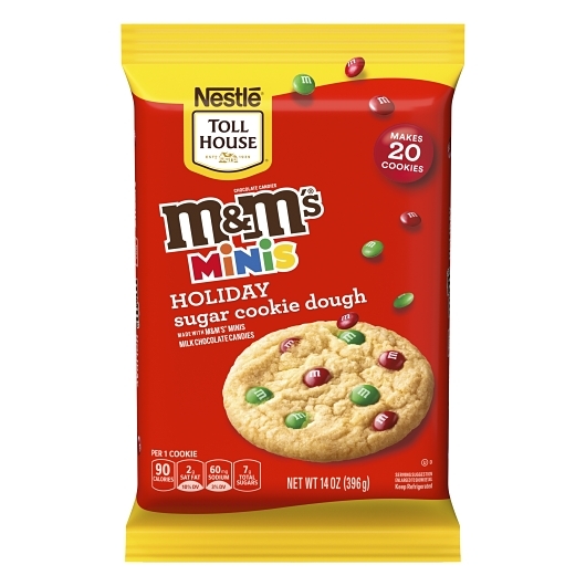 Toll House M and M Minis Holiday Sugar Cookie Dough, 14 Ounce