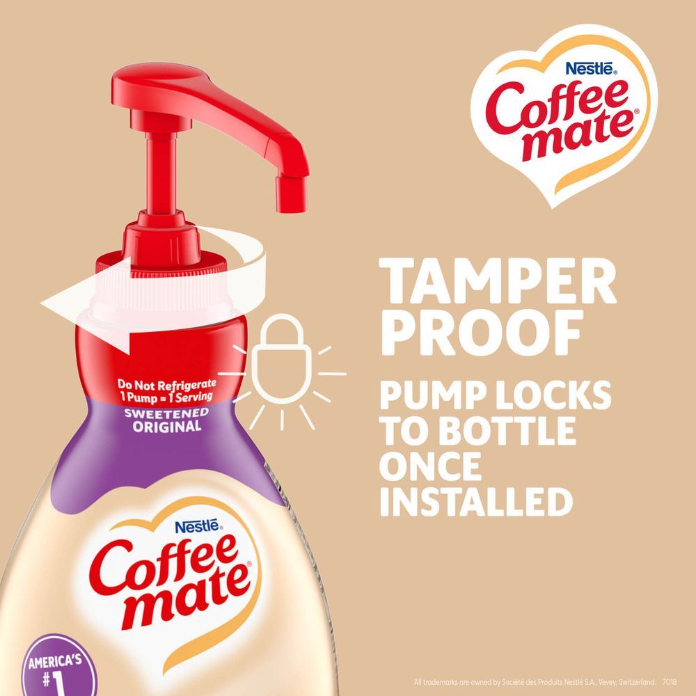 Liquid Coffee Creamer, Sweetened Original, 1500mL Pump Dispenser