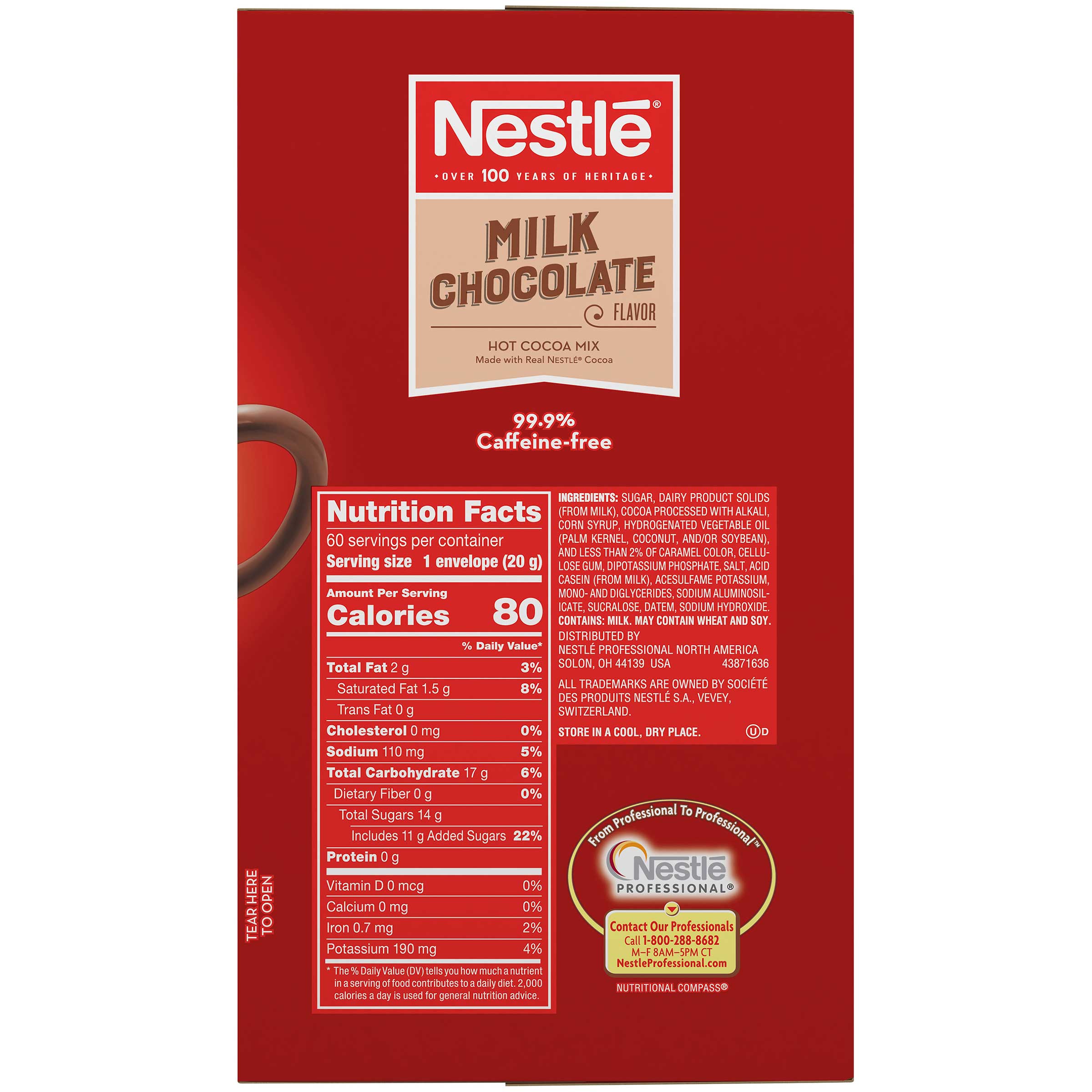 Nestle Milk Chocolate Flavor Hot Cocoa Mix Case