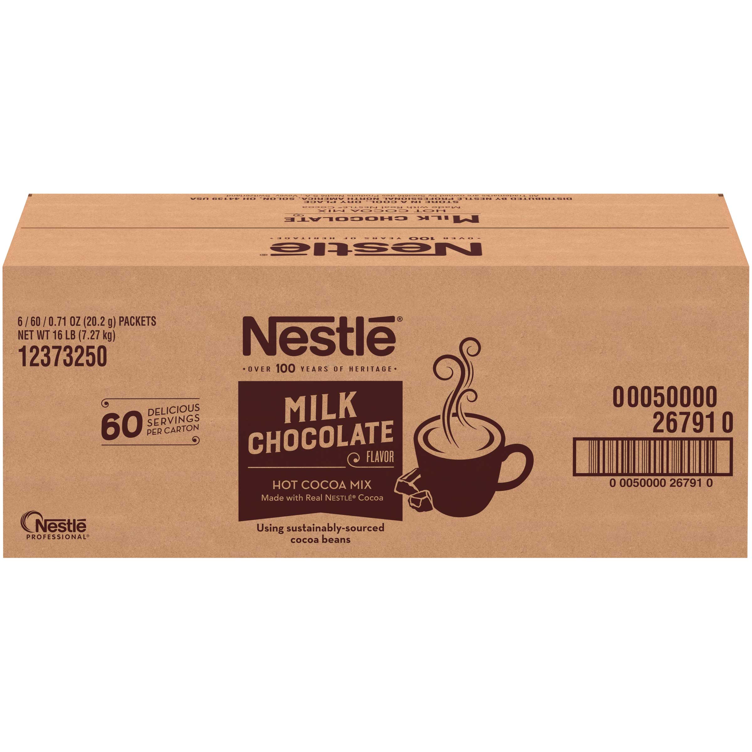 Nestle Milk Chocolate Hot Cocoa Mix, 0.713 Ounce -- 360 per case.