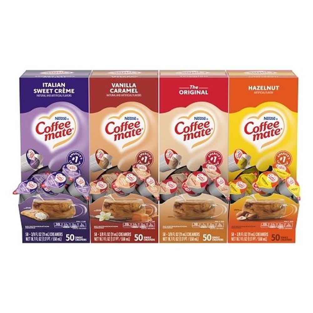 Coffee-mate Variety Liquid Creamer Portion Cups, 0.374 Fluid Ounce -- 200 Per Case