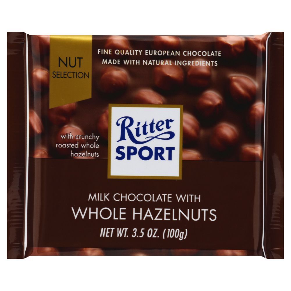 Ritter Sport Milk Chocolate With Whole Hazelnuts, 3.5 Ounce -- 10 Per Case