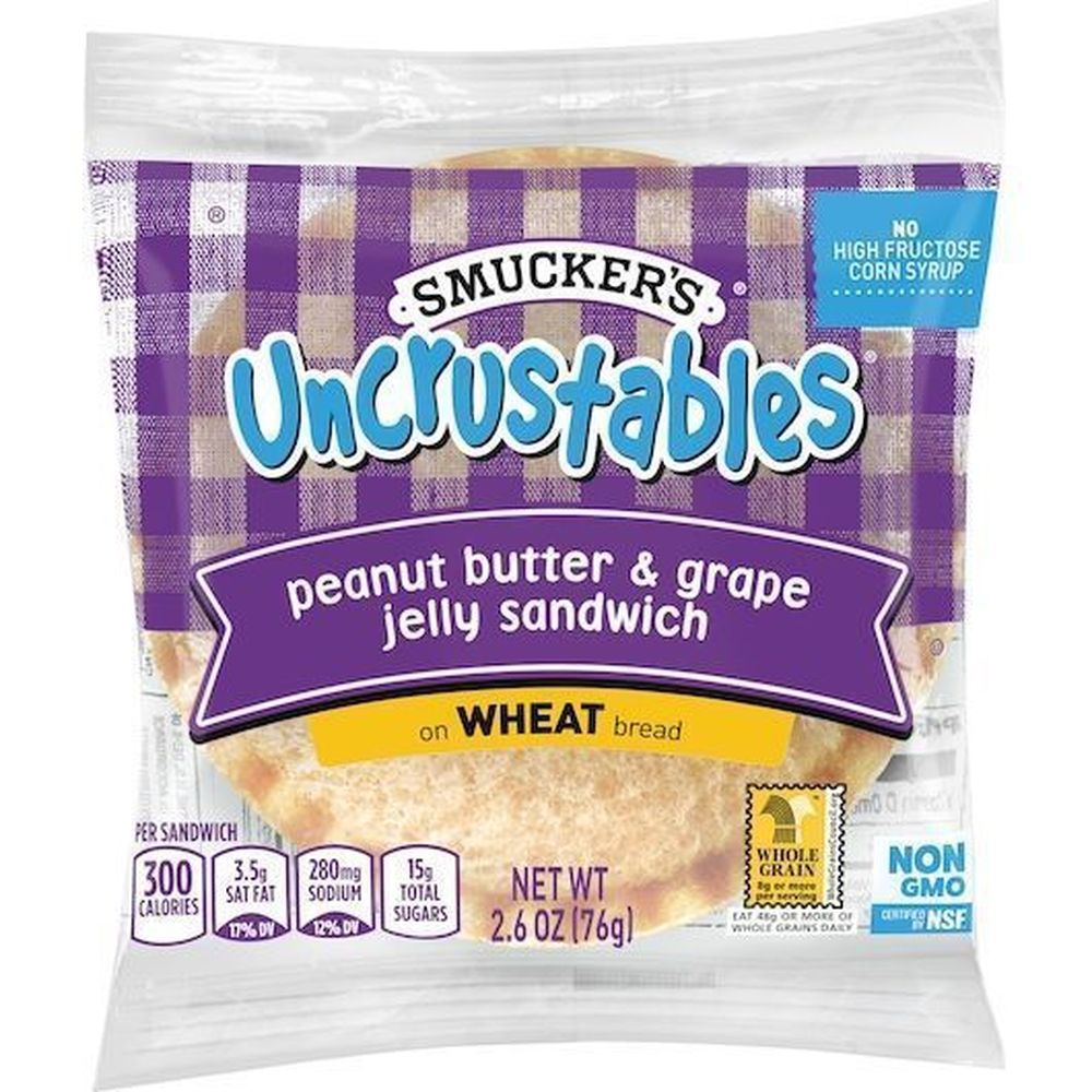 Uncrustables peanut butter and grape jelly sandwich foodservicedirect