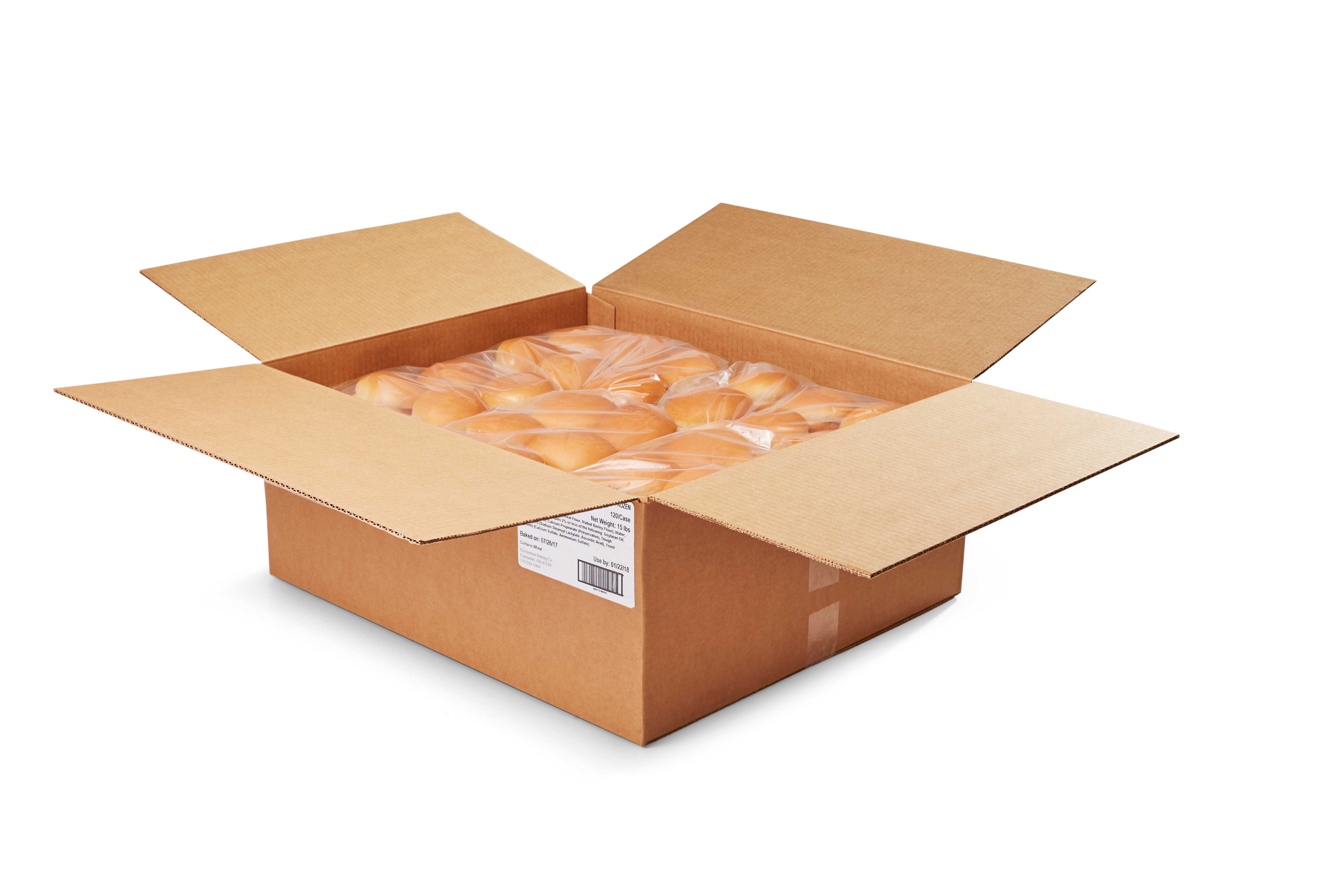 Klosterman Baked White Round Sliced Bun, 2 Ounce -- 120 Per Case