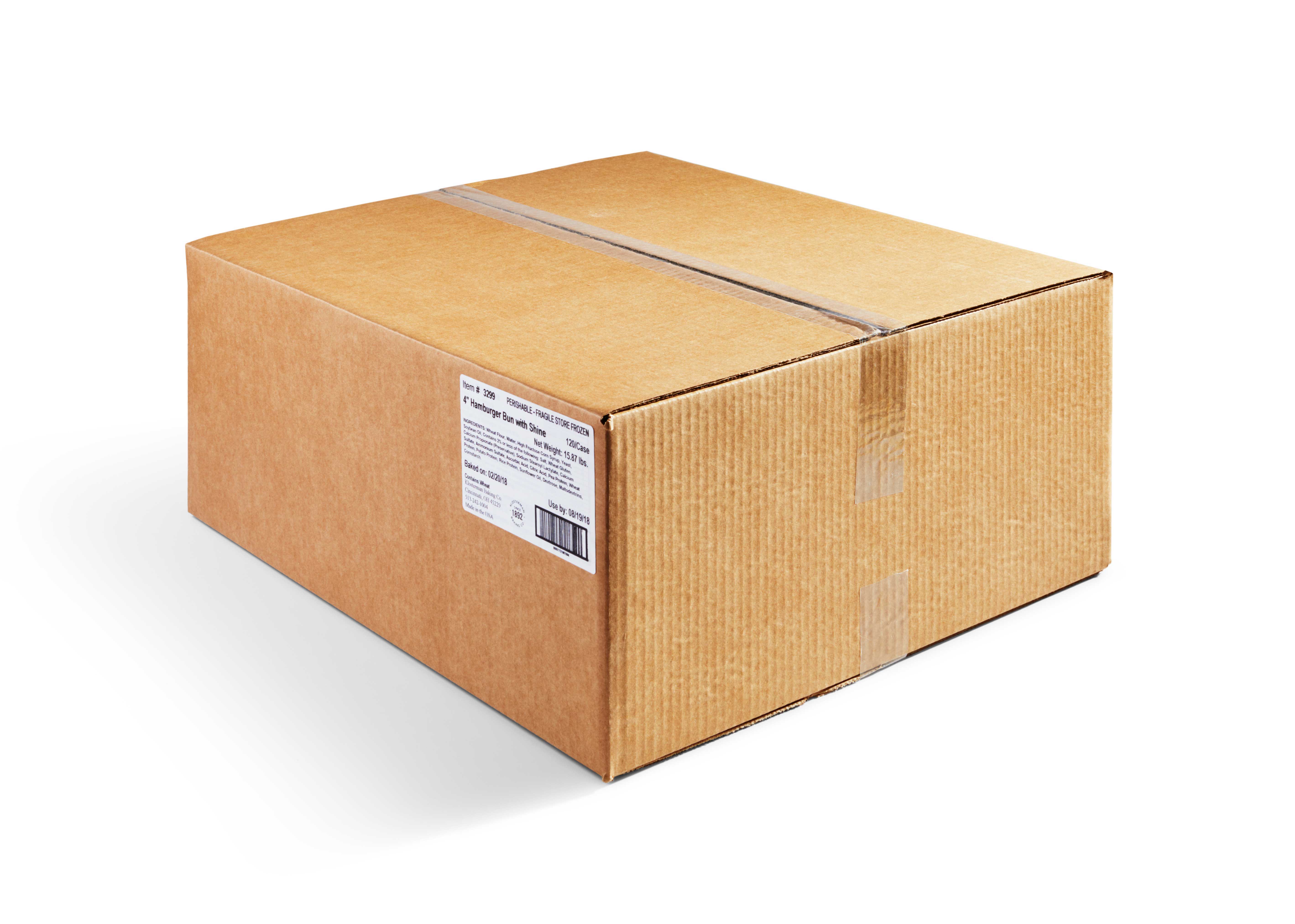 Klosterman Hamburger Bun with Shine, 4 inch -- 120 per case.