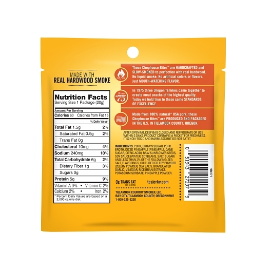 Tillamook Country Smoker Hawaiian Teriyaki Bites -- 48 Per Case