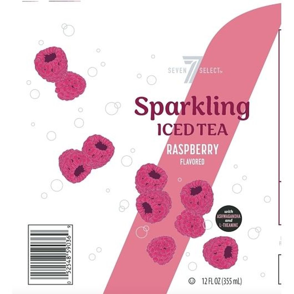 7 Select Raspberry Sparkling Iced Tea, 12 Ounce -- 24 Per Case