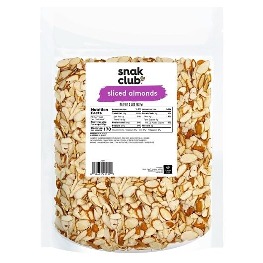 Snak Club Raw Almonds, 2.75 Ounce -- 6 Per Case