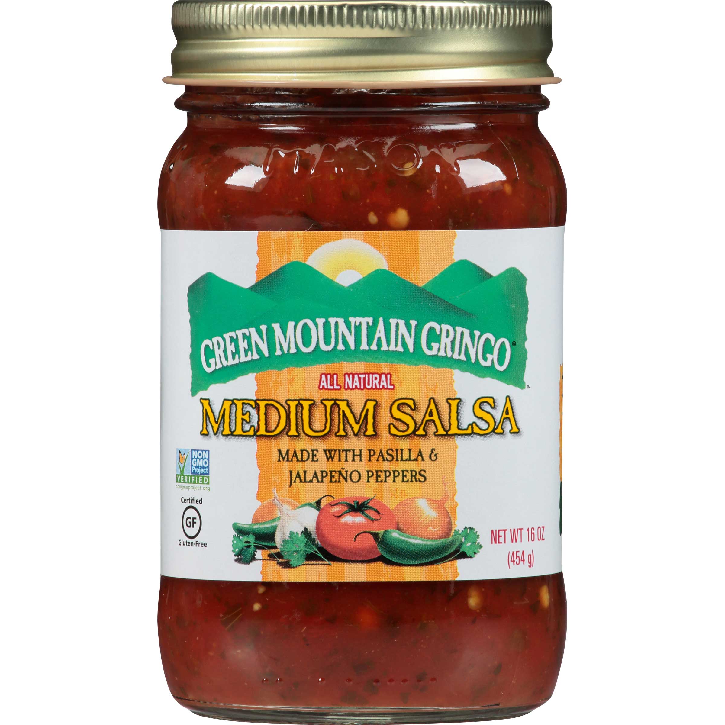 Green Mountain Gringo Salsa Medium, 16 Ounce -- 12 per case
