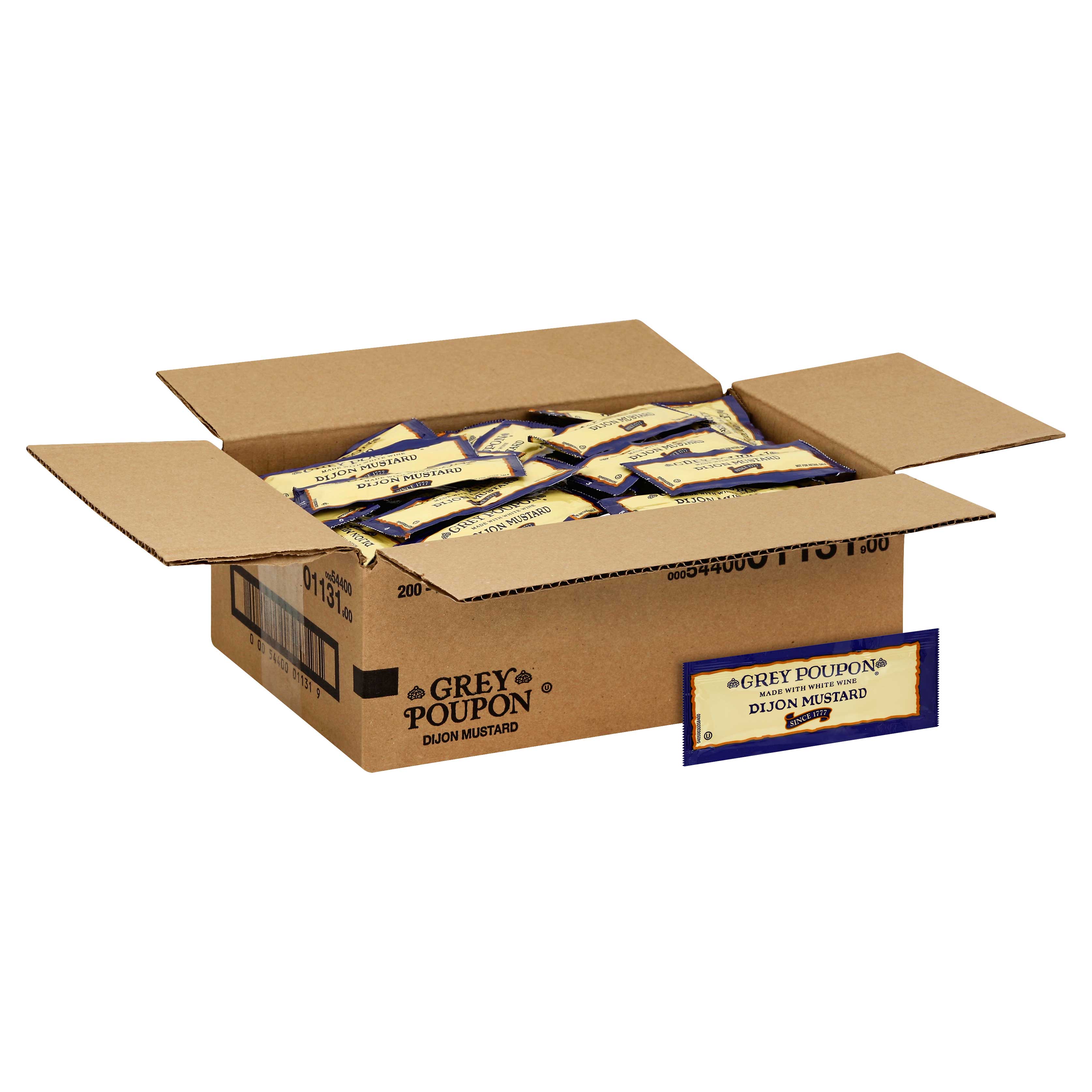 Grey Poupon Dijon Mustard Packets, .25 Ounce -- 200 Per Case