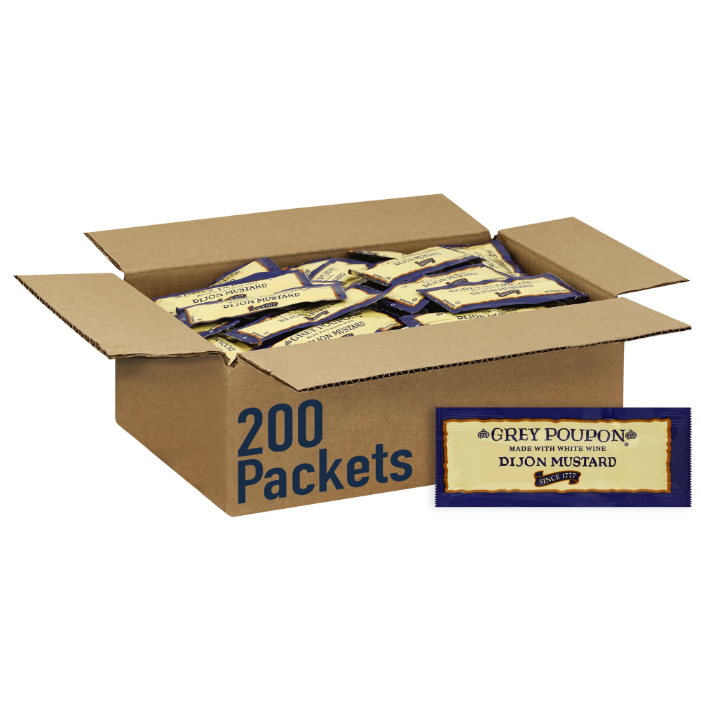 Grey Poupon Dijon Mustard Packets, .25 Ounce -- 200 per case.