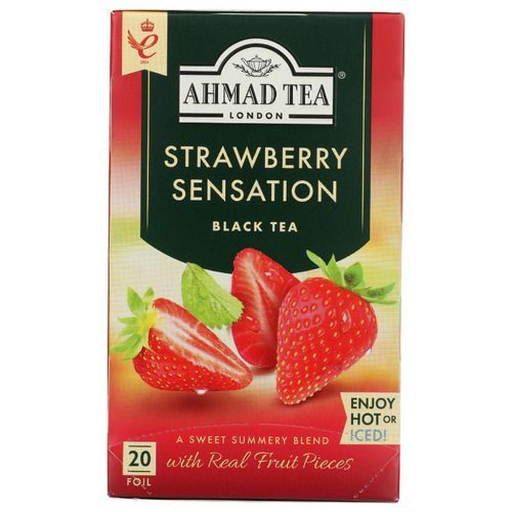Ahmad Strawberry Sensation Black Tea, 1.46 Ounce -- 6 Per Case