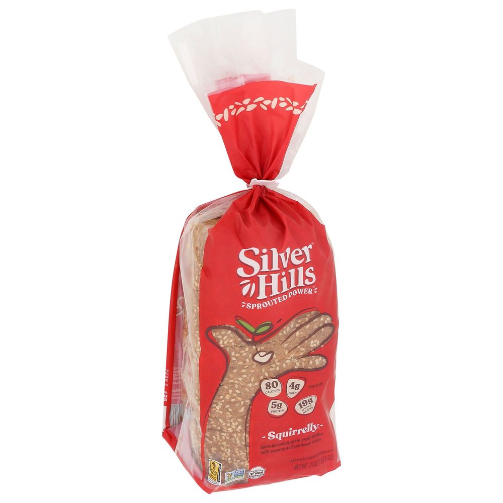 Silver Hills Squirrelly Sprouted Power Wheat Bread, 21 Ounce -- 8 Per Case