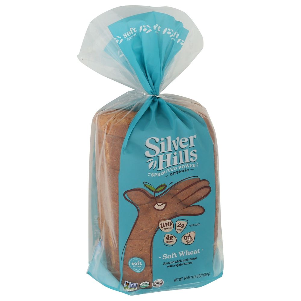 Silver Hills Organic Sprouted Power Soft Wheat Bread, 24 Ounce -- 8 Per Case