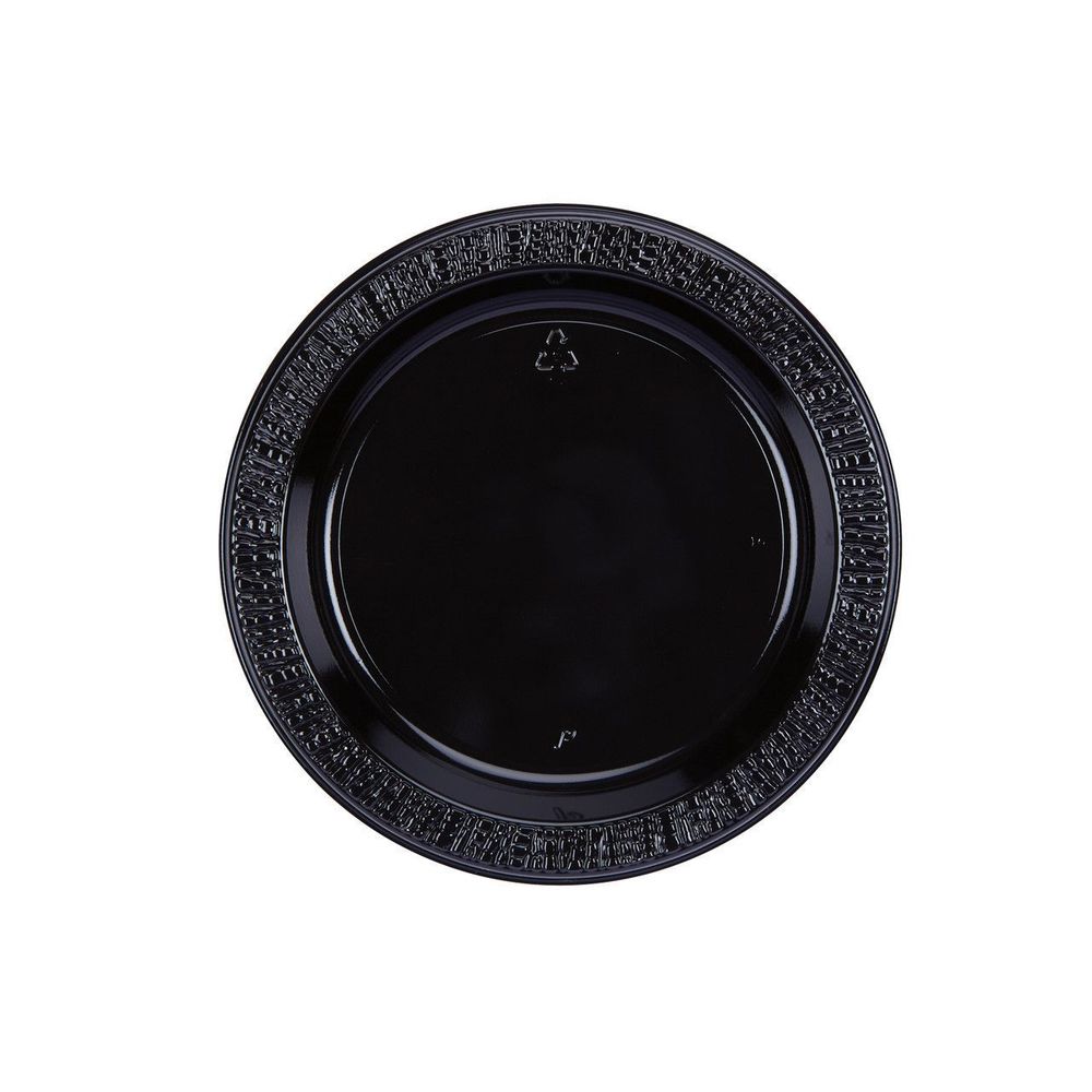 Wna Black Polystyrene Avalon Plate, 6 Inch -- 1000 Per Case