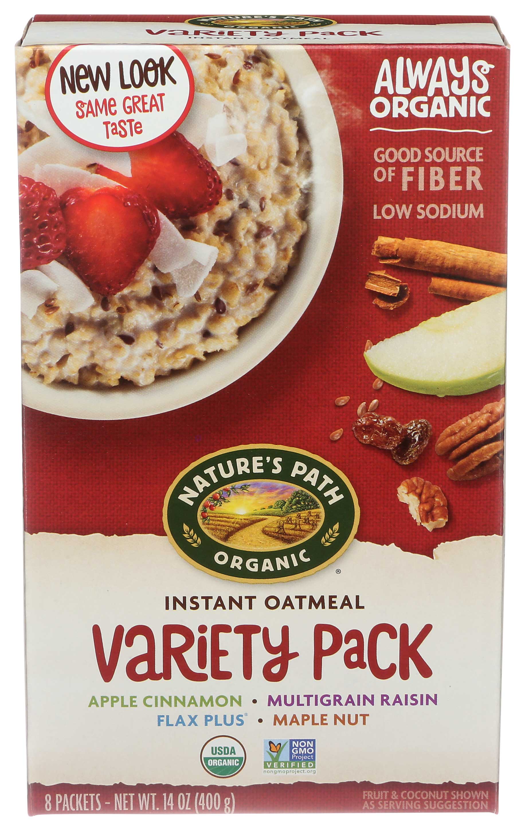 Nature's Path Organic Hot Oatmeal, Variety Pack, 14 Ounce -- 6 Per Case