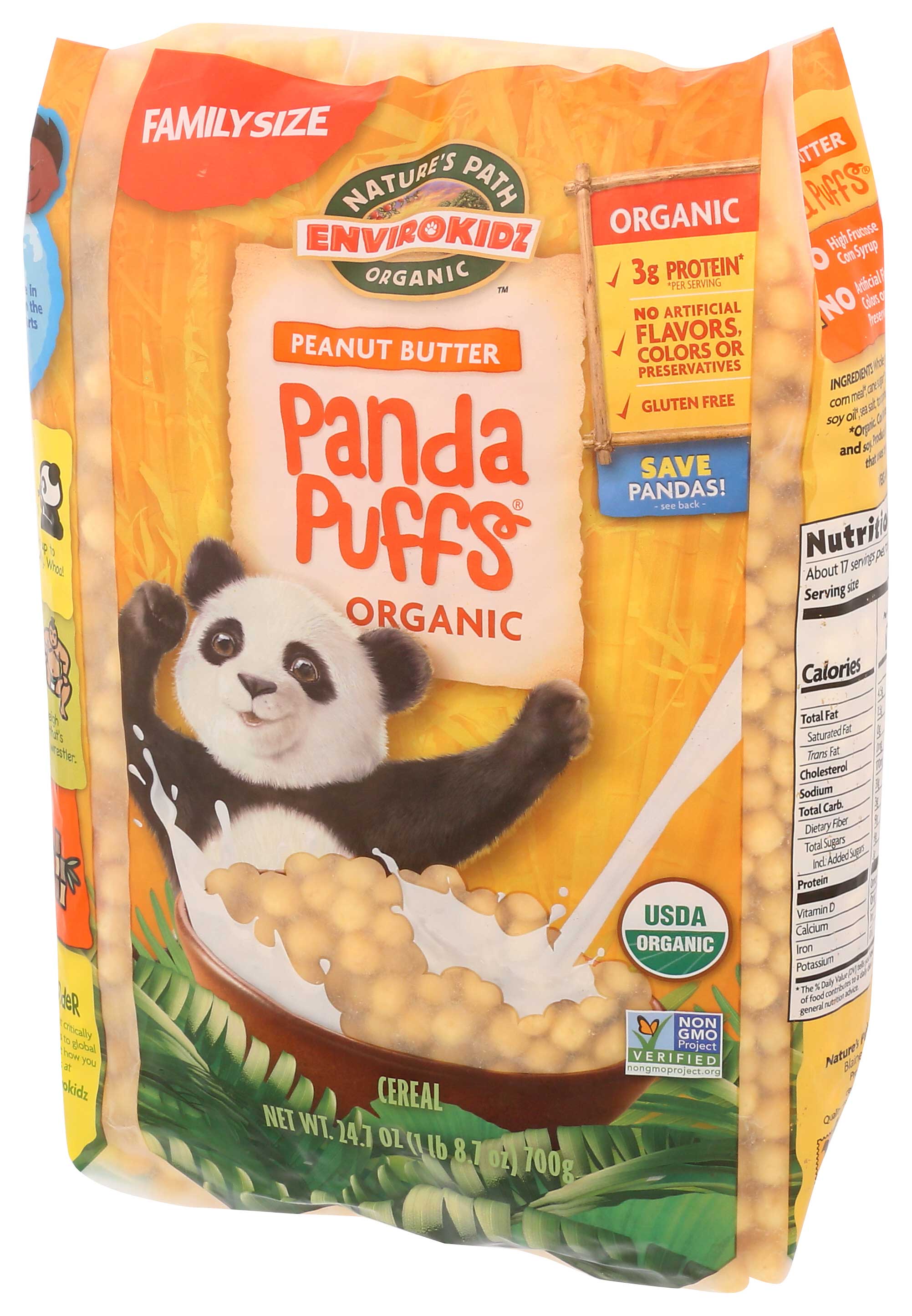 【お1人様1点限り】 Envirokidz Organic Panda Puff Cereal, 24.7 Ounce -- 6 per case. パーツ